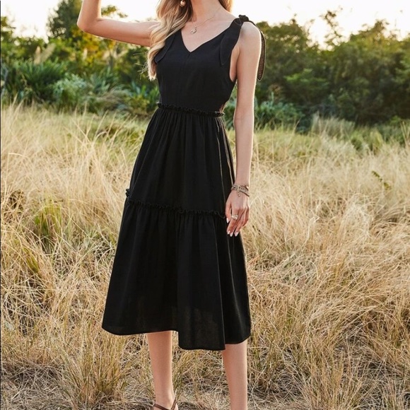 Boho knot shoulder swing dress - Picture 6 of 6